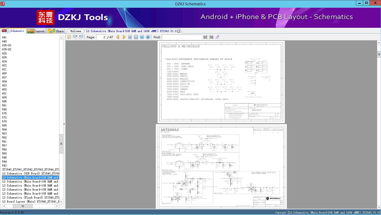 L3 Schematics (Main Board-2GB RAM and 16GB eMMC) XT1543 V1.0